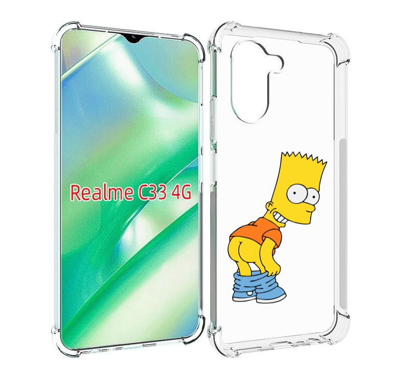 

Чехол MyPads барт-симпсон-довольный для Realme C33 4G, Прозрачный, Tocco