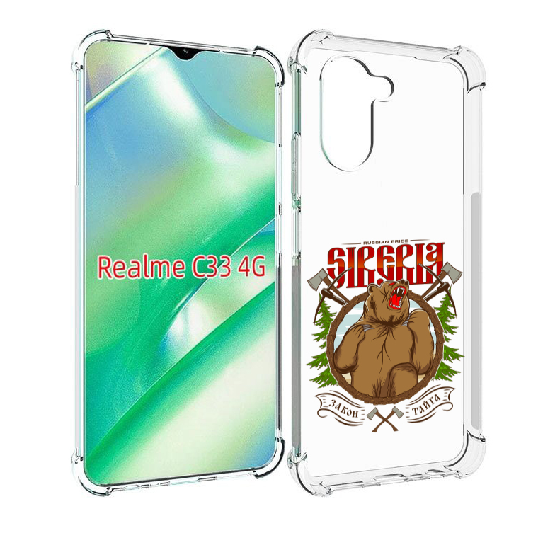 

Чехол MyPads Тайга для Realme C33 4G, Прозрачный, Tocco