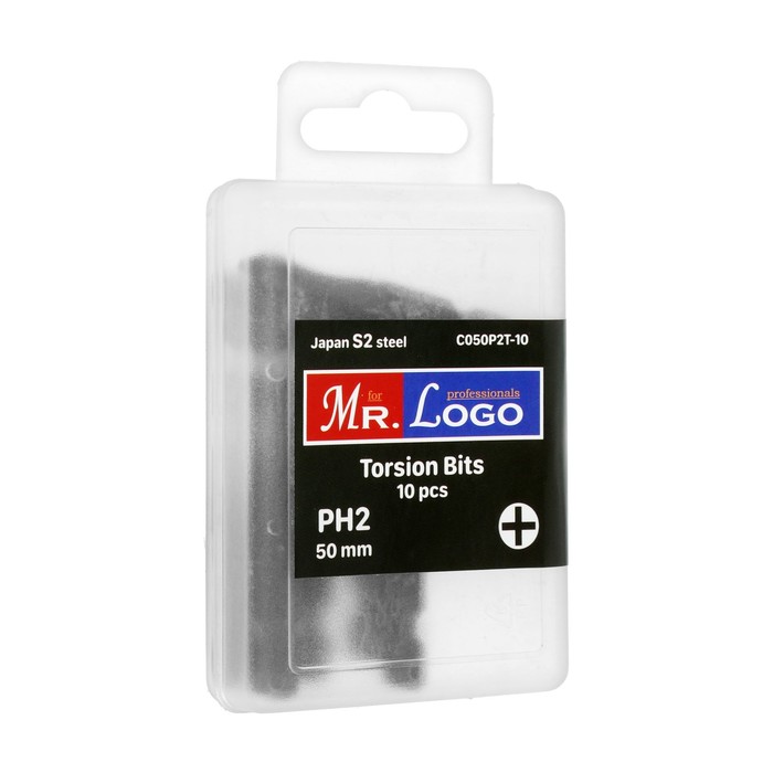 

Биты профессиональные MR.LOGO C050P2T-10, Japan S2, Torsion, PH2 x 50 мм, PP-box, 10 шт.