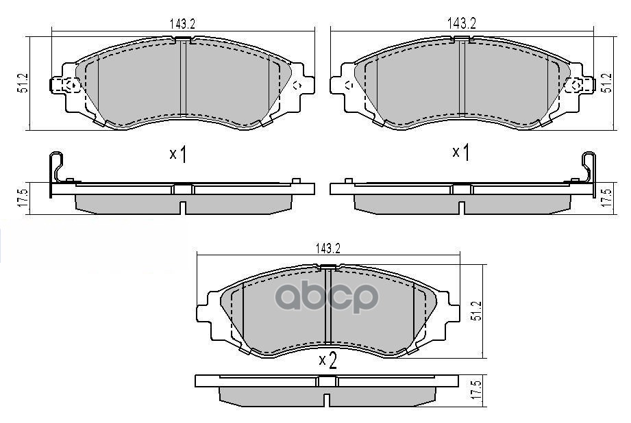 

Тормозные колодки BARNETT передние дисковые CV002