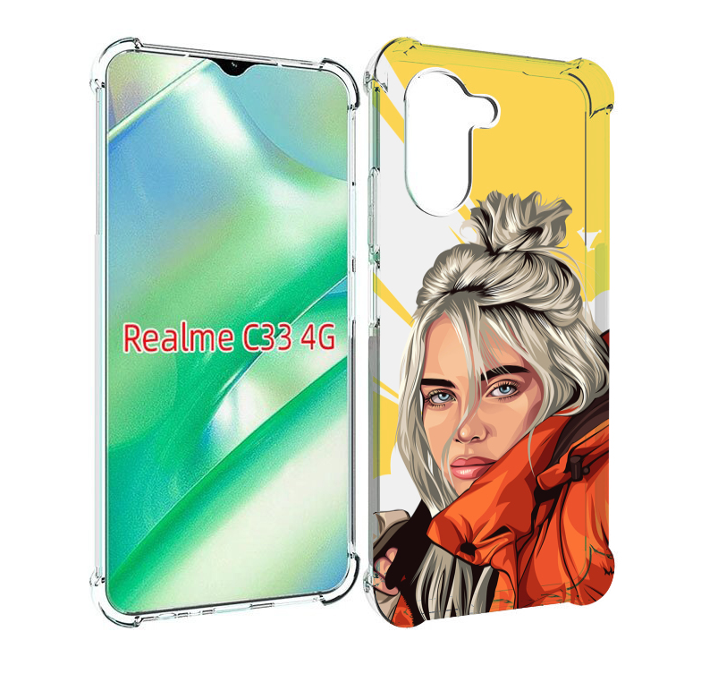 

Чехол MyPads билли-айлиш-в-куртке для Realme C33 4G, Прозрачный, Tocco