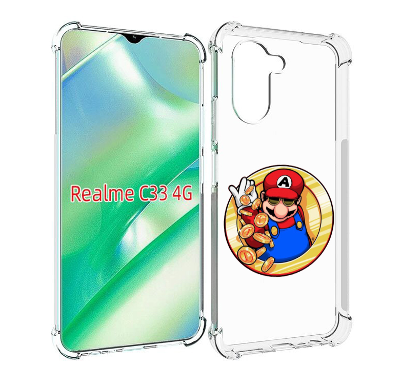

Чехол MyPads богатый марио для Realme C33 4G, Прозрачный, Tocco