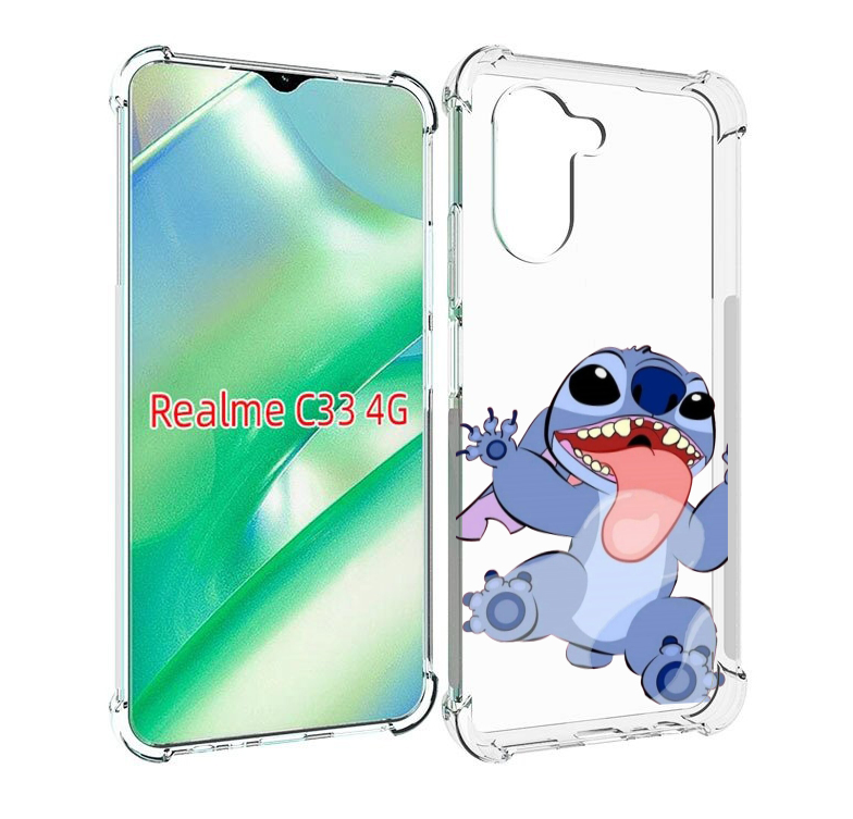 

Чехол MyPads большой-стич для Realme C33 4G, Прозрачный, Tocco