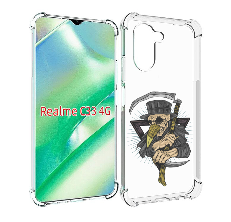 

Чехол MyPads борец-с-чумой для Realme C33 4G, Прозрачный, Tocco