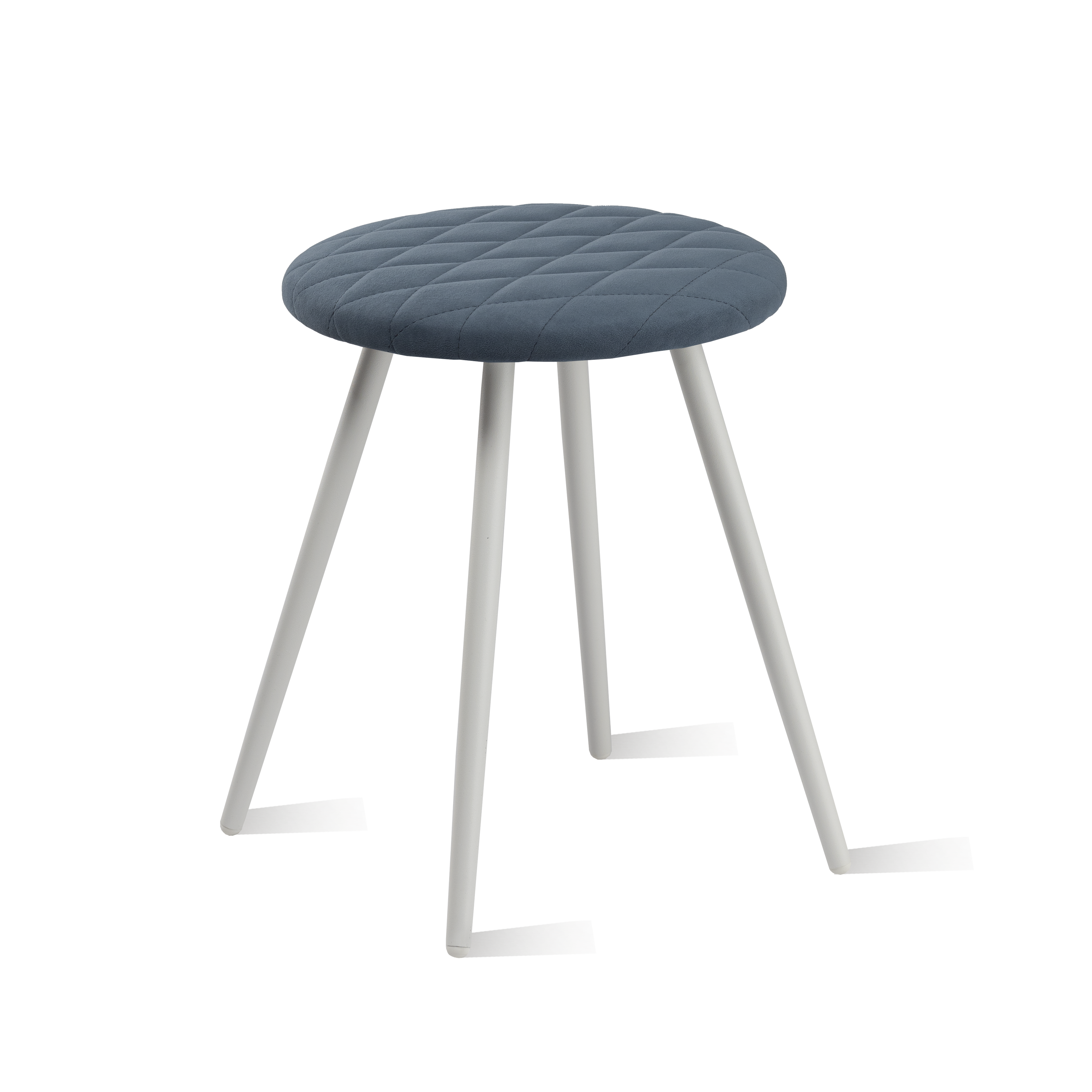 Табурет для кухни Фортресс Йорк, серо-голубой/белый муар