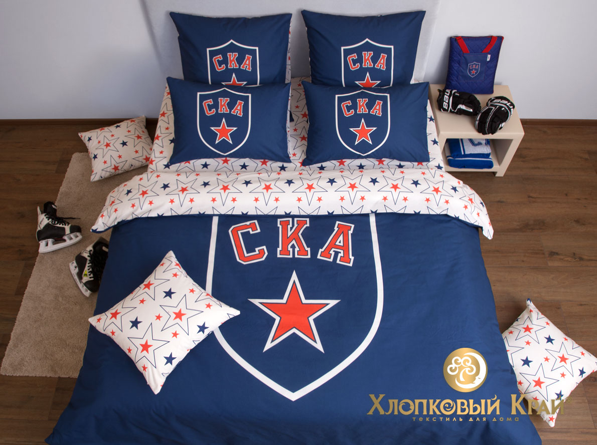 фото Комплект постельного белья "ска хк" 2 спальный хлопковый край