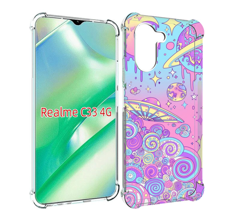 

Чехол MyPads ванильные планеты для Realme C33 4G, Прозрачный, Tocco
