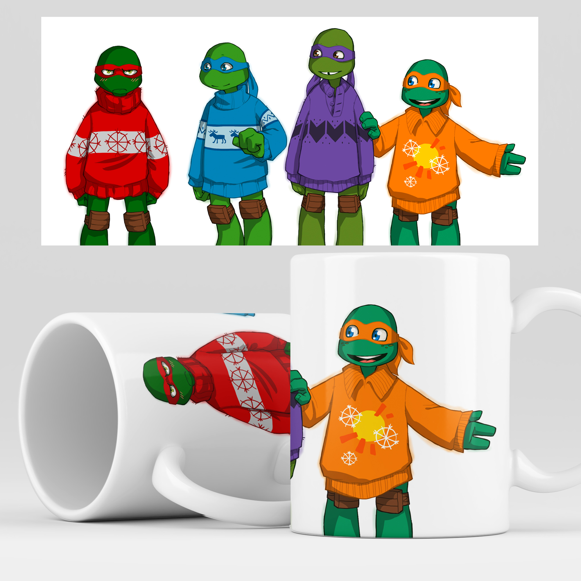 фото Кружка rocketcup с принтом "черепашки ниндзя" tmnt