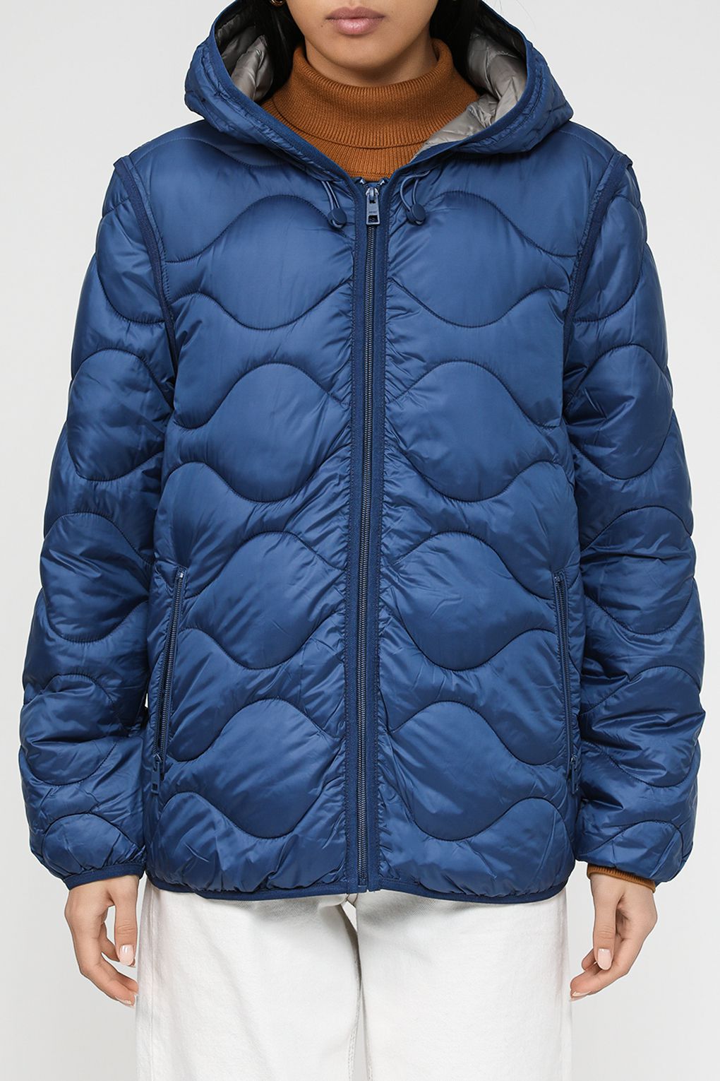

Куртка женская Esprit Casual 073EE1G316 синяя M, Синий, 073EE1G316