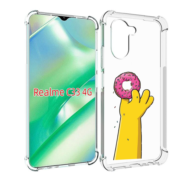 

Чехол MyPads вкусный-пончик для Realme C33 4G, Прозрачный, Tocco