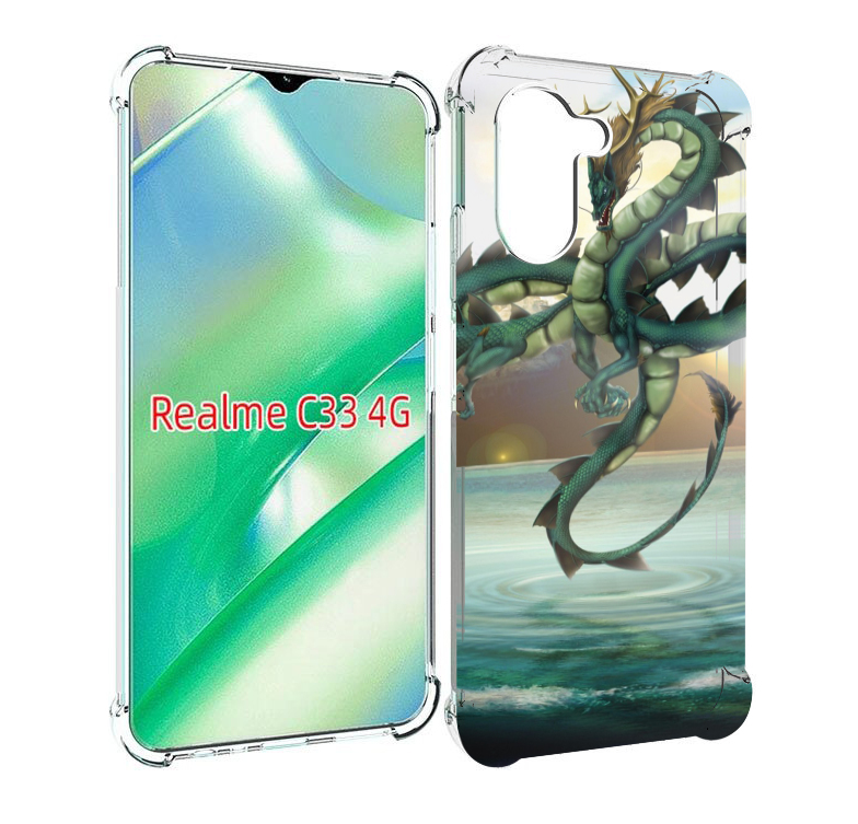

Чехол MyPads водяной-дракон для Realme C33 4G, Прозрачный, Tocco