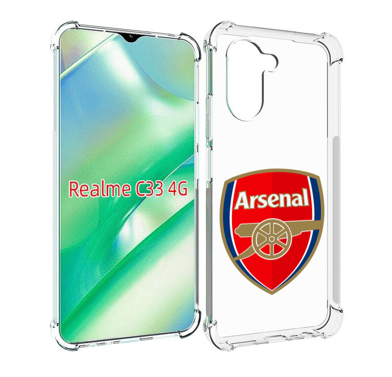 

Чехол MyPads ФК Арсенал логотип для Realme C33 4G, Прозрачный, Tocco