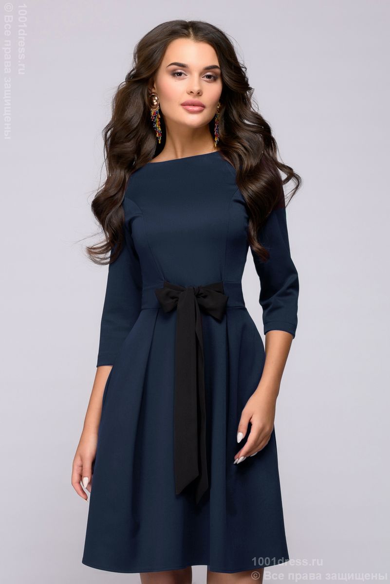 фото Платье женское 1001dress dm01127db синее 40