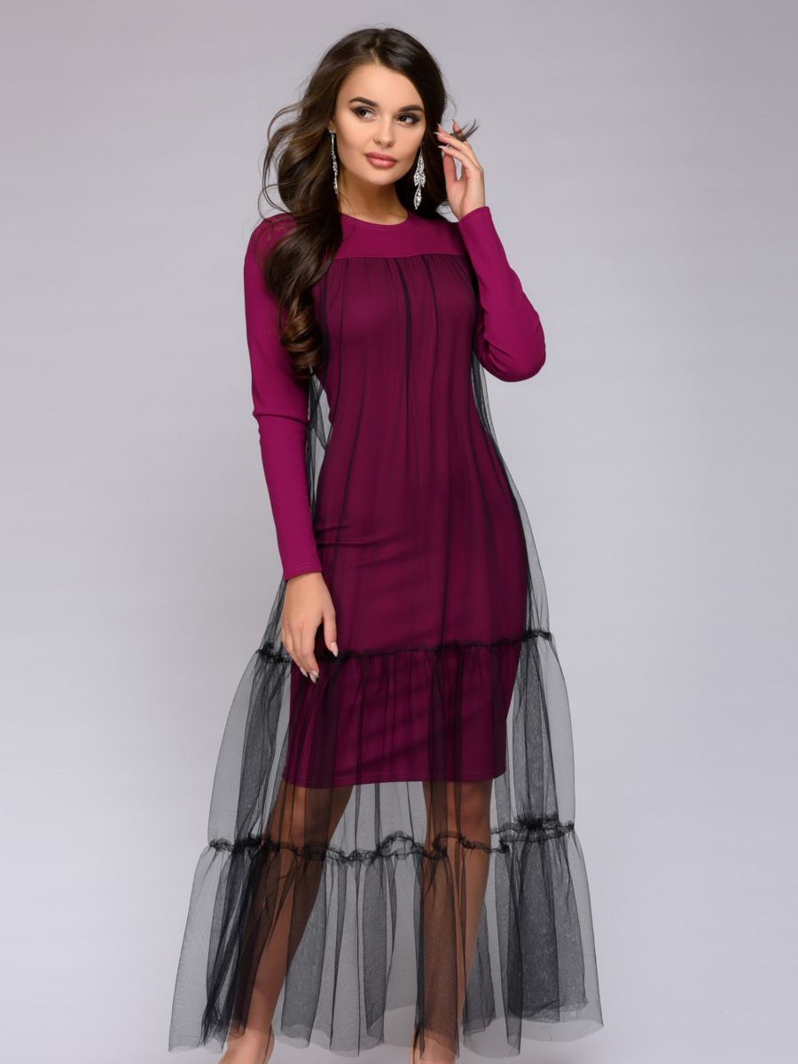 фото Платье женское 1001dress dm01172be фиолетовое 42