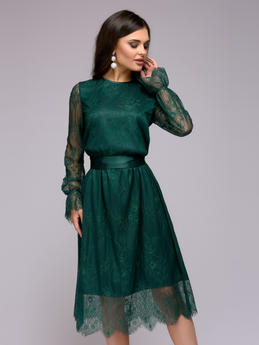 

Платье женское 1001dress DM01213BK зеленое 46