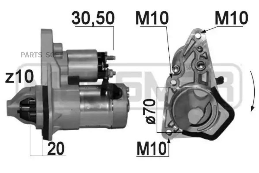 

ERA Стартер NISSAN MICRANOTEQASHQAI 1.6 1kw ERA 220846