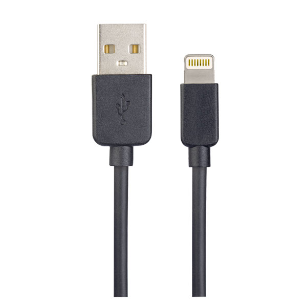 Кабели lightning Кабель Perfeo для iPhone, USB - 8 PIN (Lightning), черный, длина 1 м., бокс (I4603)