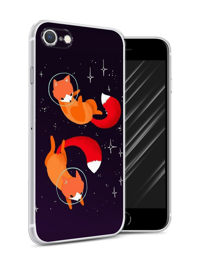 

Чехол Awog на Apple iPhone 7 / Айфон 7 "Лисы космонавты", Разноцветный, 10650-4