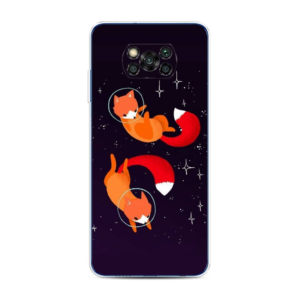 

Чехол Awog на Poco X3 NFC "Лисы космонавты", Разноцветный, 39250-4