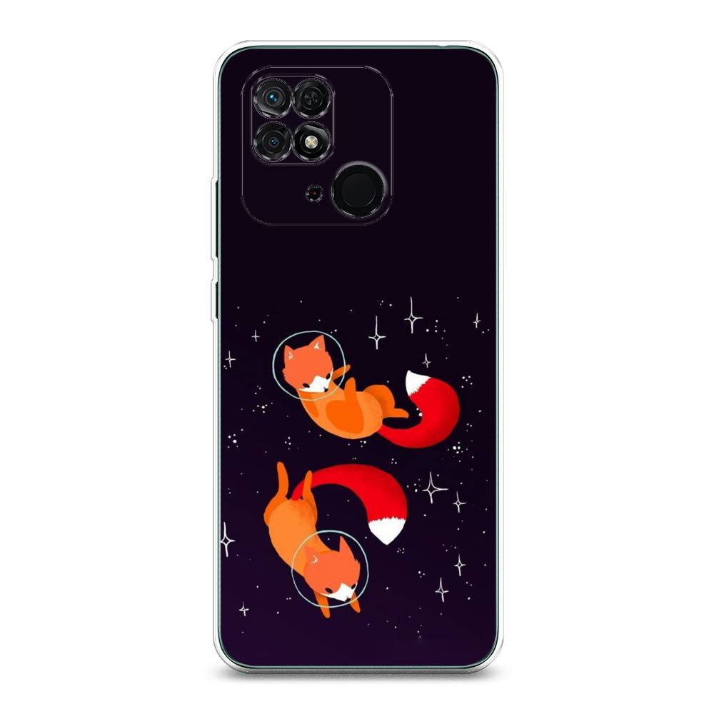 

Чехол Awog на Xiaomi Redmi 10C "Лисы космонавты", Разноцветный, 313450-4