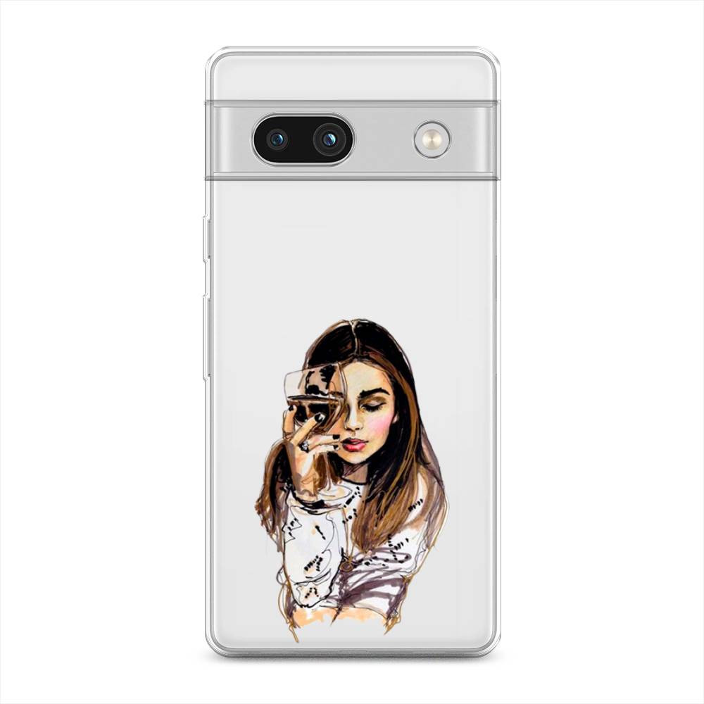 

Чехол Awog на Google Pixel 7A "Девушка с бокалом", Бежевый;коричневый;белый, 271450-7