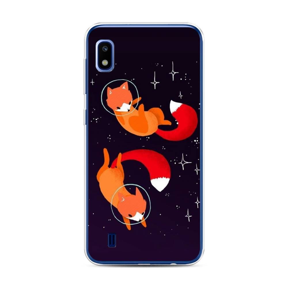 

Чехол Awog на Samsung Galaxy A10 "Лисы космонавты", Разноцветный, 27950-4
