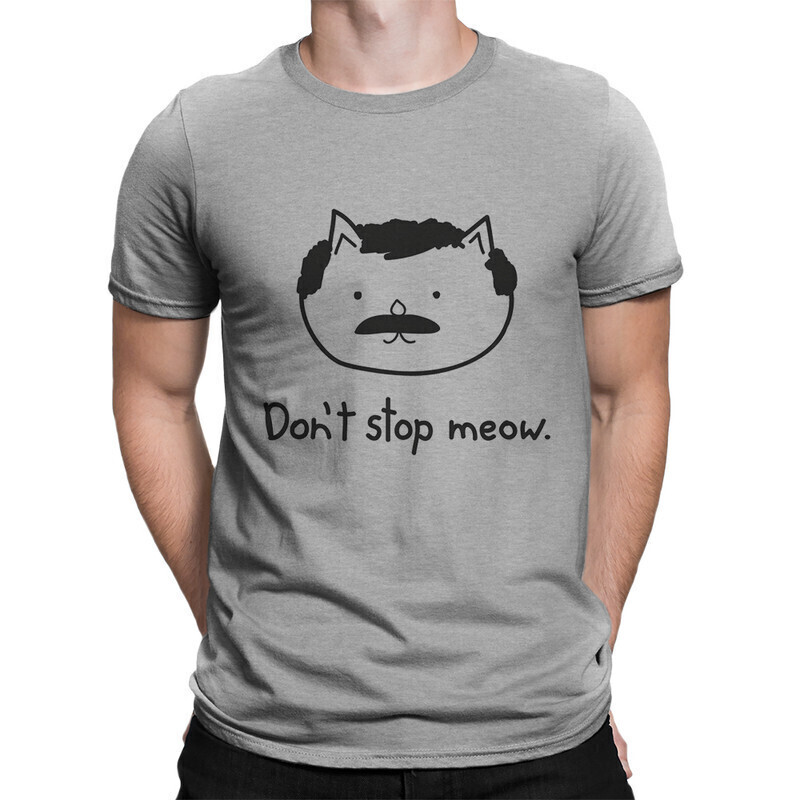 фото Футболка мужская dream shirts queen - don't stop meow 1000232222 серая 2xl