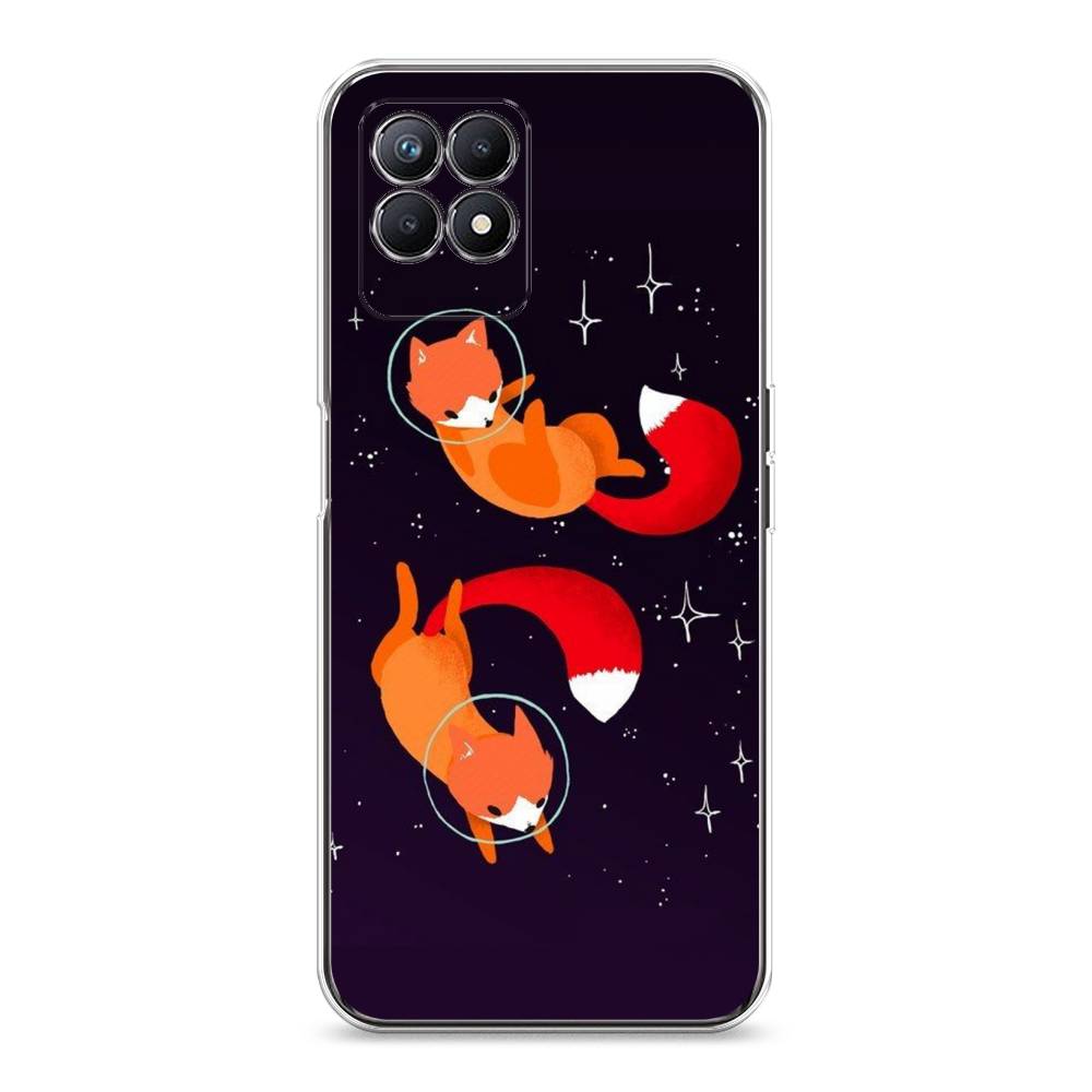

Чехол Awog на Realme 8i "Лисы космонавты", Разноцветный, 257350-4