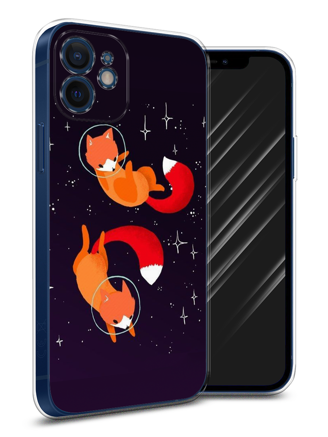 

Чехол Awog на Apple iPhone 12 mini / Айфон 12 mini "Лисы космонавты", Разноцветный, 12650-4