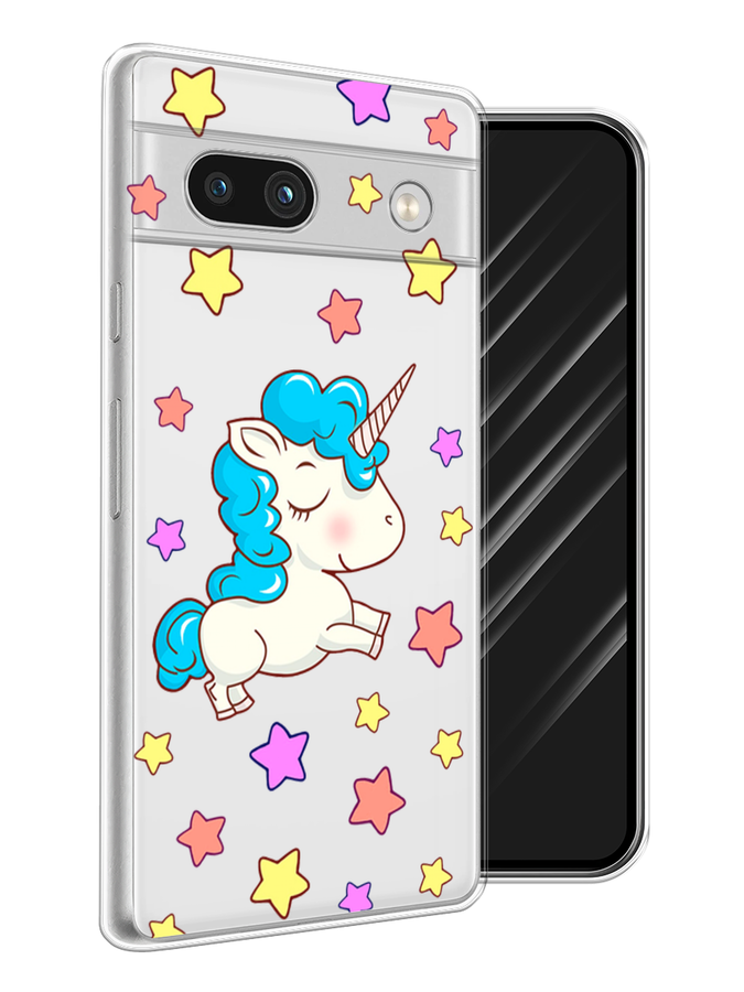 

Чехол Awog на Google Pixel 7A "Звездный единорог", Голубой;фиолетовый;желтый, 271450-2