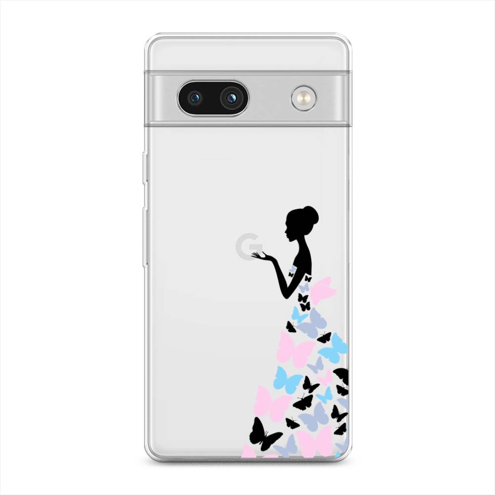 

Чехол Awog на Google Pixel 7A "Платье из бабочек", Белый;розовый, 271450-1