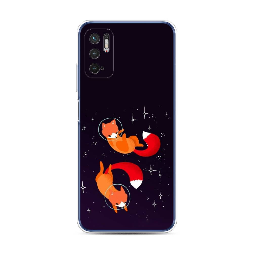 

Чехол Awog на Xiaomi Redmi Note 10 5G "Лисы космонавты", Разноцветный, 310750-4