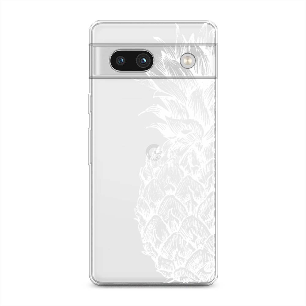 

Чехол Awog на Google Pixel 7A "Ананас графика белая", Белый, 271450-10