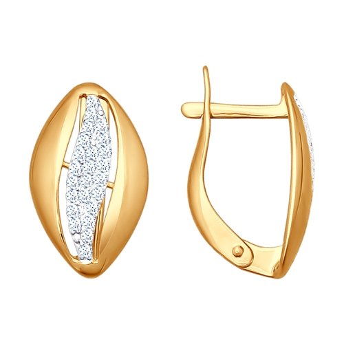 

Серьги из серебра ЯХОНТ Золотой 123925, фианит, 123925