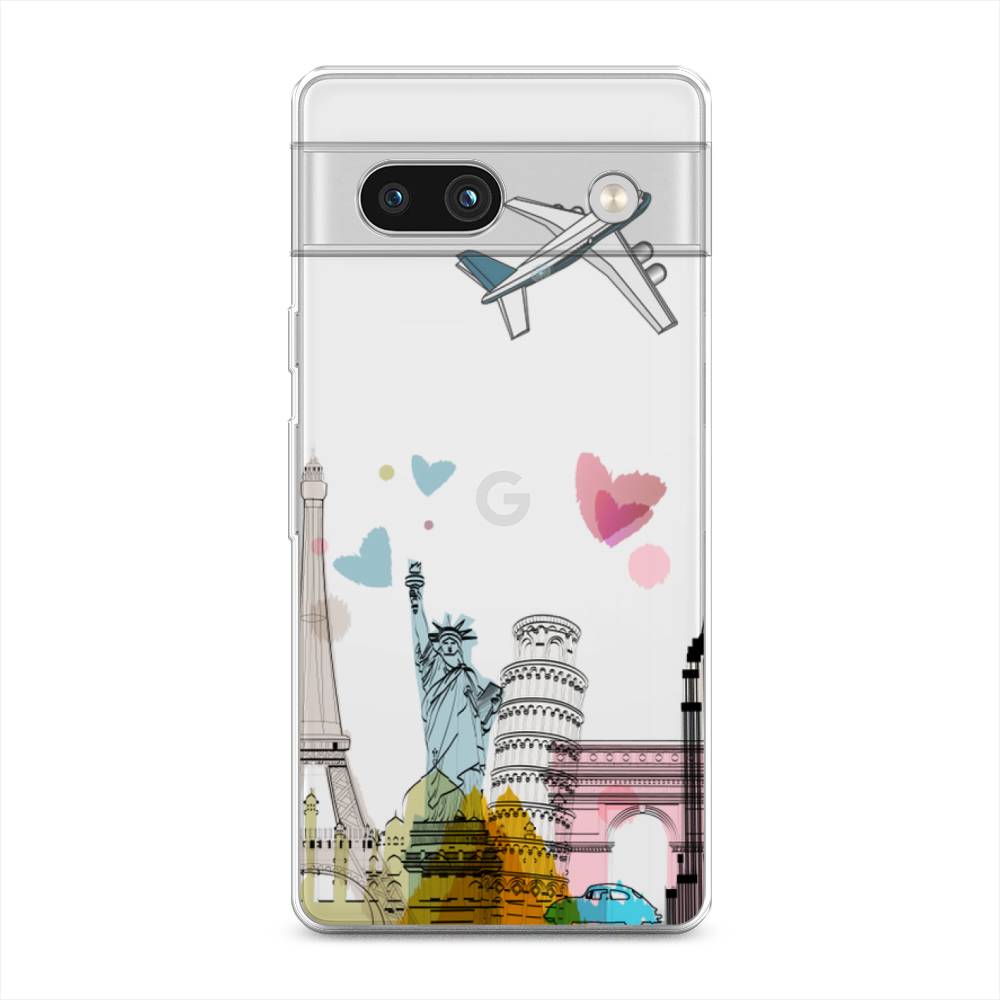 

Чехол Awog на Google Pixel 7A "Самолет путешествий", Желтый, 271450-10
