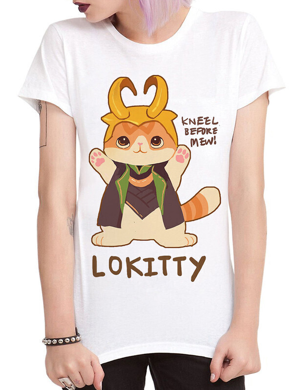 фото Футболка женская dream shirts lokitty суперзлодей 10011001 белая 2xl