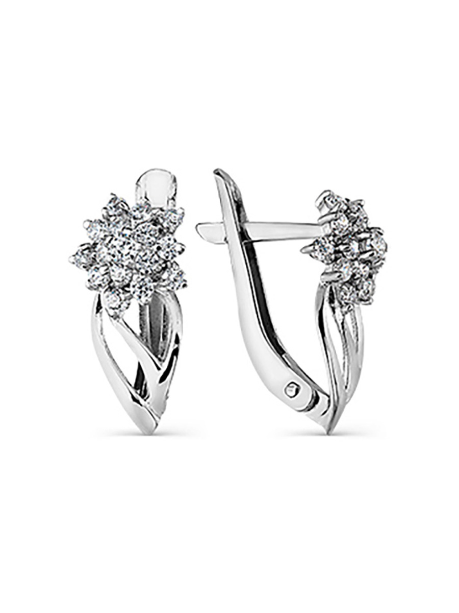 

Серьги из серебра с фианитом ЯХОНТ Ювелирный 124350, 124350