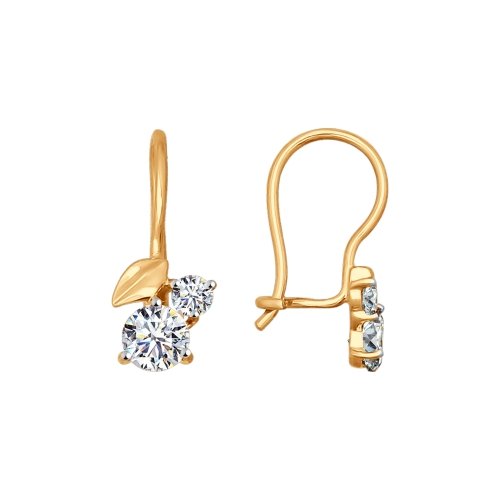 

Серьги из красного золота с фианитом Yahont 125570, 125570