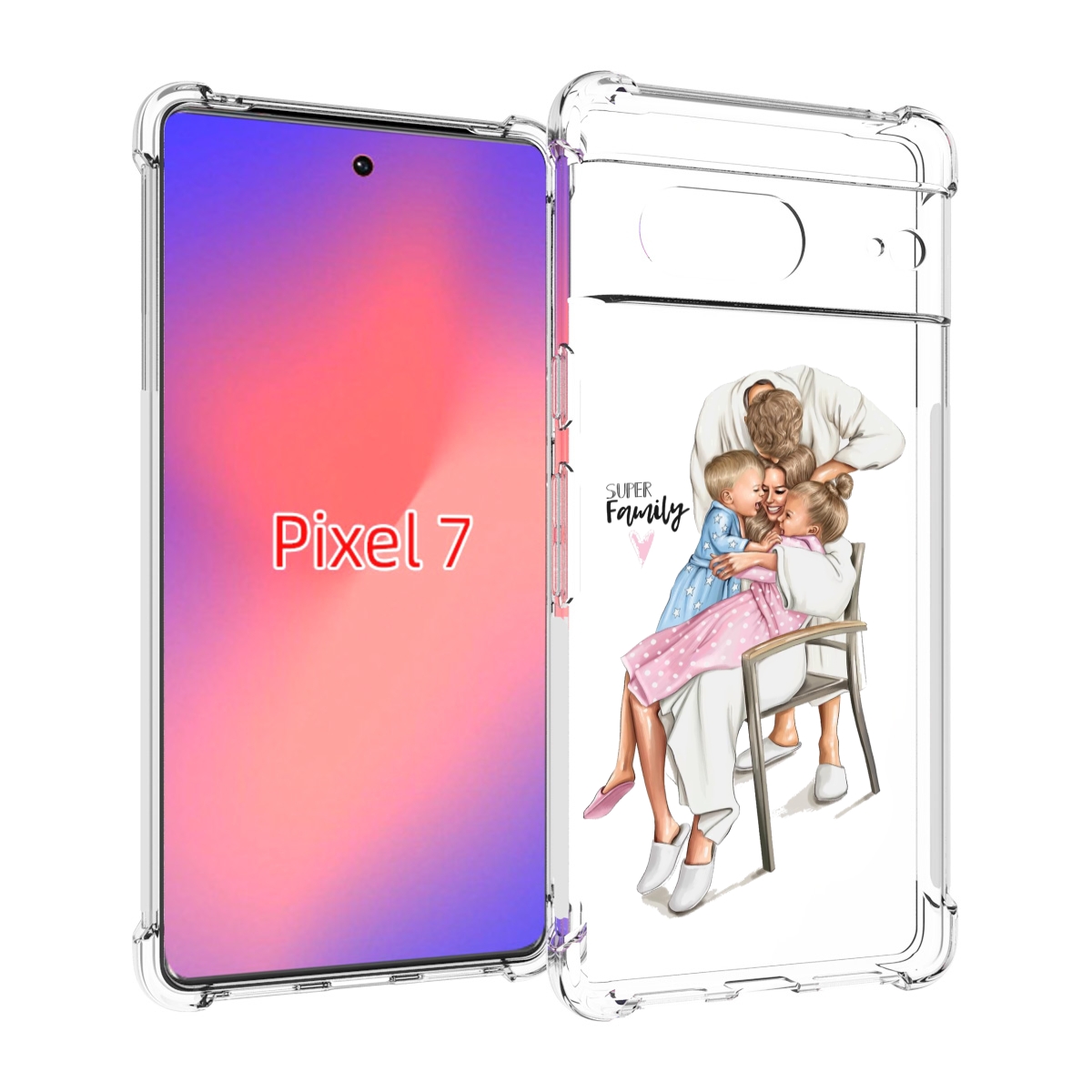 

Чехол Mypads Super-Family Для Google Pixel 7, Прозрачный, Tocco
