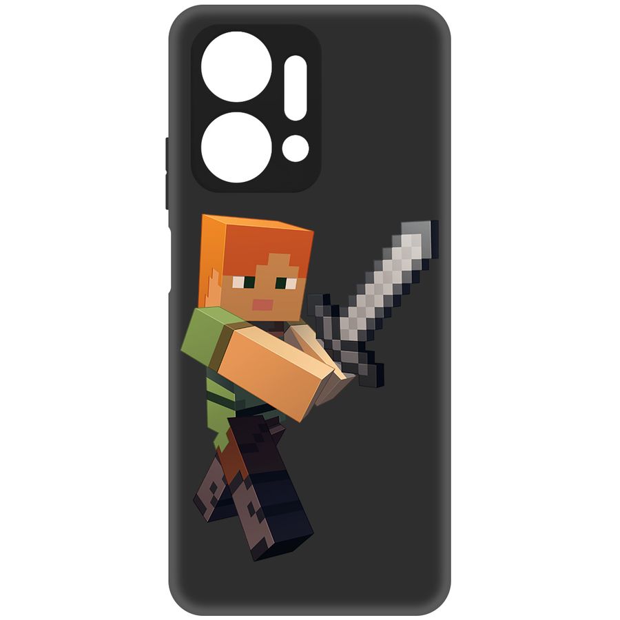 

Чехол-накладка Krutoff Minecraft-Алекс для Honor X7a Plus, Черный
