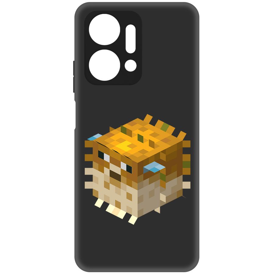 

Чехол-накладка Krutoff Minecraft-Иглобрюх для Honor X7a Plus, Черный
