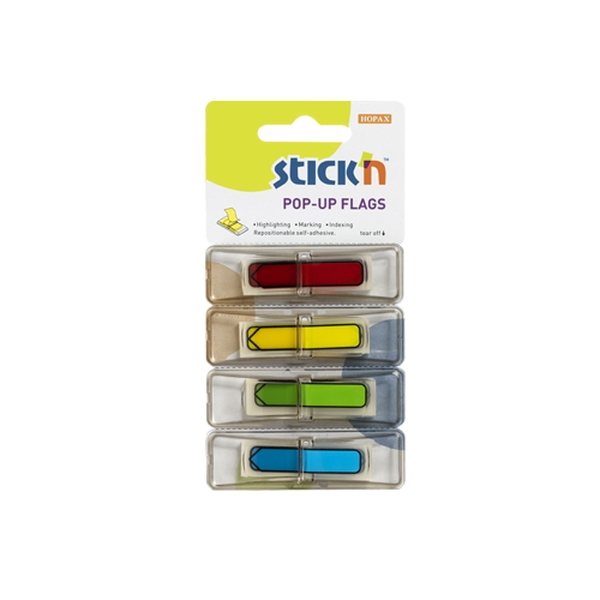 

Закладки самоклеящиеся Stick'n пластиковые 4 цвета, Разноцветный
