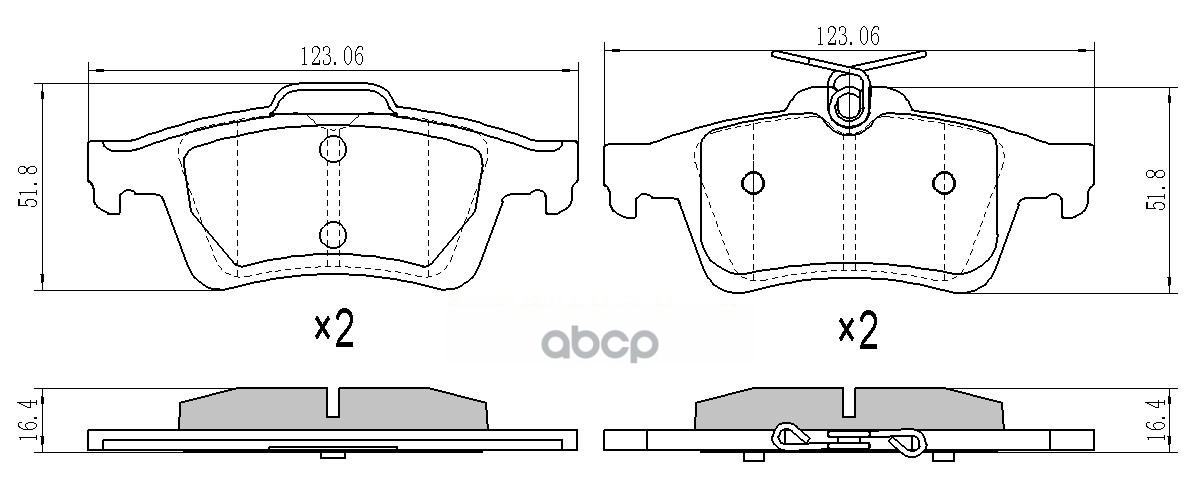 

Тормозные колодки BARNETT задние дисковые MZ104