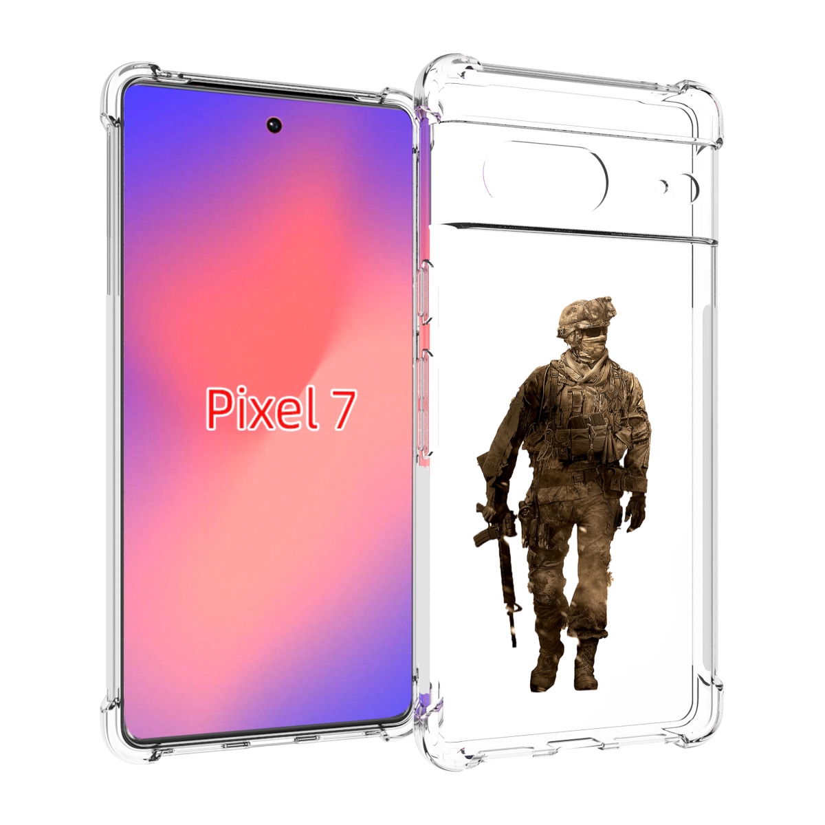 

Чехол Mypads Call-Of-Duty Мужской Для Google Pixel 7, Прозрачный, Tocco