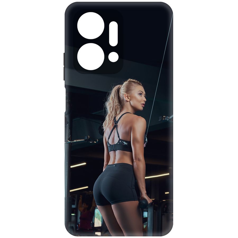 

Чехол-накладка Krutoff Шорты женские для Honor X7a Plus, Черный