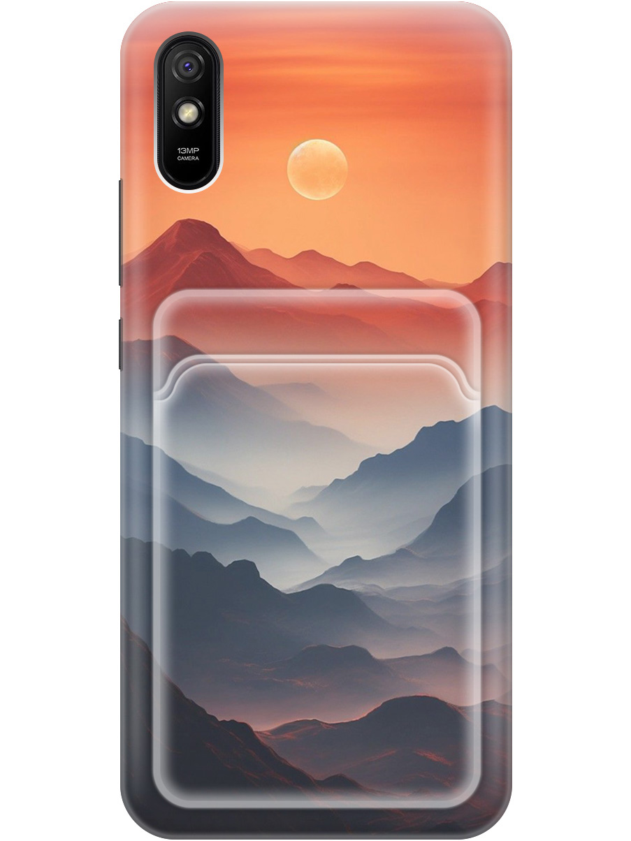 

Силиконовый чехол на Xiaomi Redmi 9A с принтом с карманом для карты прозрачный 785731, Прозрачный;оранжевый;черный, 723276910