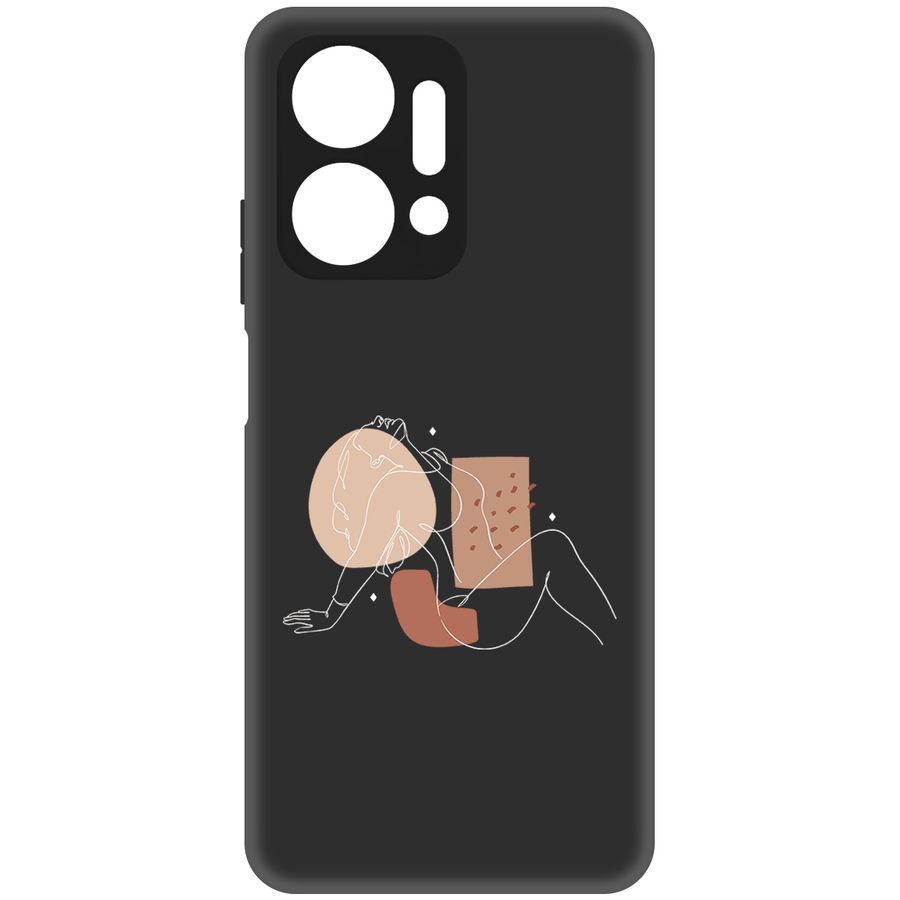 

Чехол-накладка Krutoff Чувственность для Honor X7a Plus, Черный