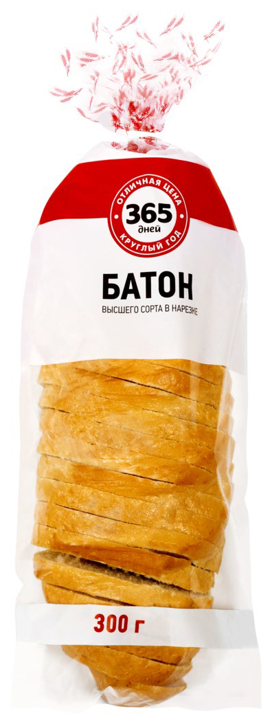 

Батон 365 дней Нарезка высшего сорта 300 г