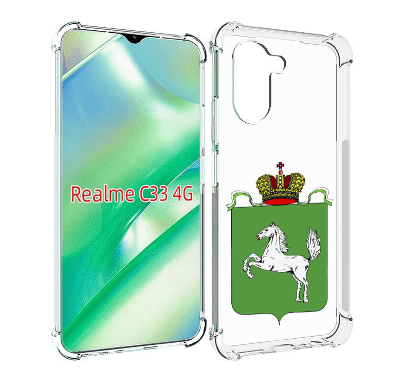 

Чехол MyPads герб томская область для Realme C33 4G, Прозрачный, Tocco