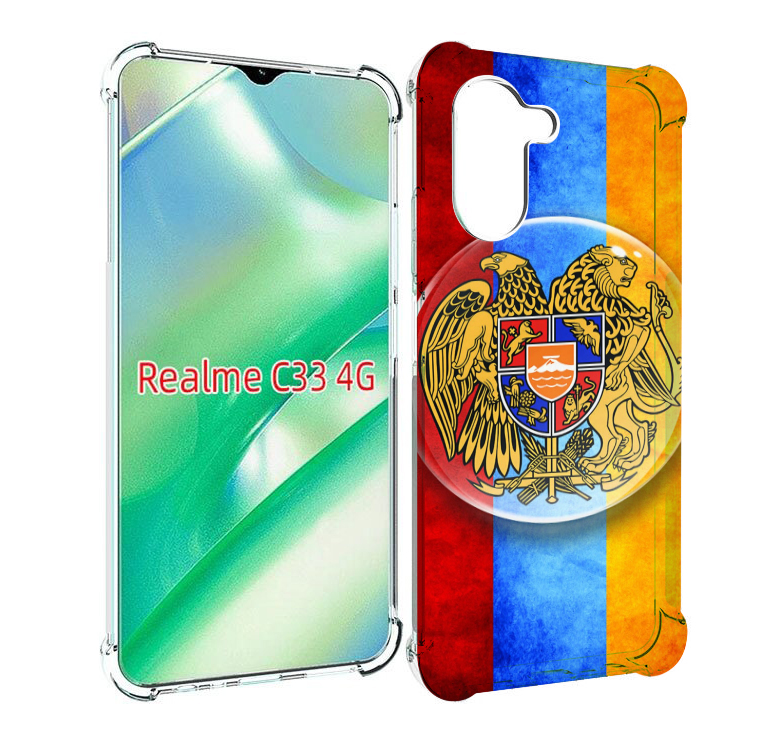 

Чехол MyPads герб флаг армении для Realme C33 4G, Прозрачный, Tocco